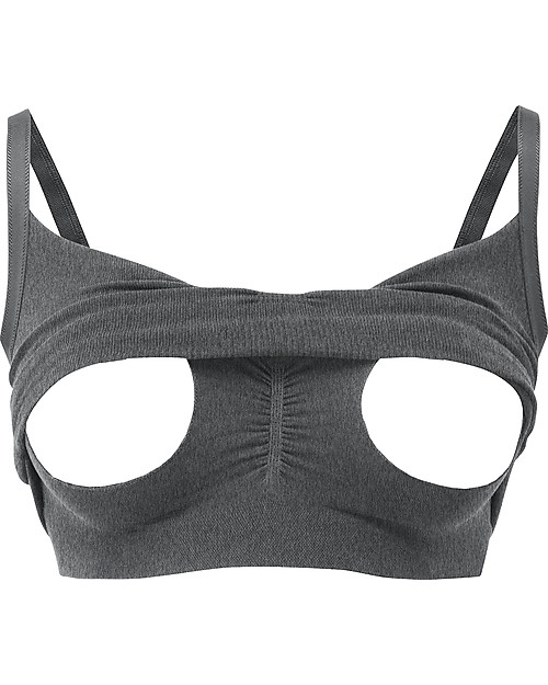 Amoralia Seamless Sleep Bra, Charcoal - Perfect for sleep nursing! Nursing Bras