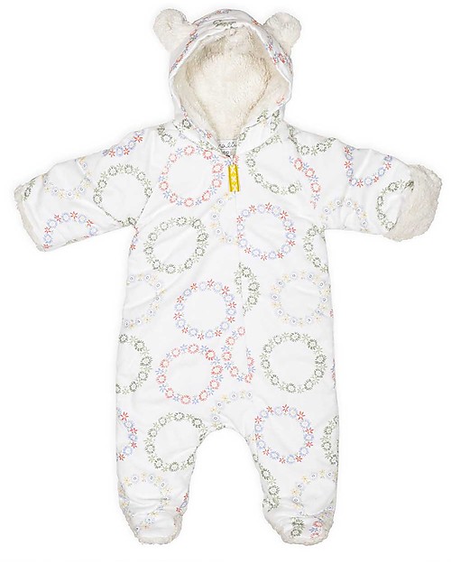 Annaliv Little Grow Padded and Warm, Winter Blomst - 100% organic cotton lining Snowsuits