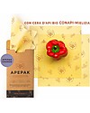 Apepak Beeswax Wraps for Food - Set of 2 Pieces - Medium Food Containers