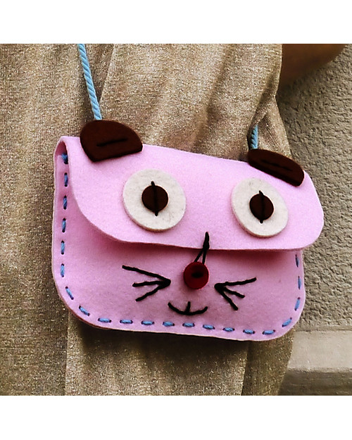 aPunt Barcelona Cat Bag Sewing Kit, Pink - Complete set to create and decorate your bag! Art & Craft Kits