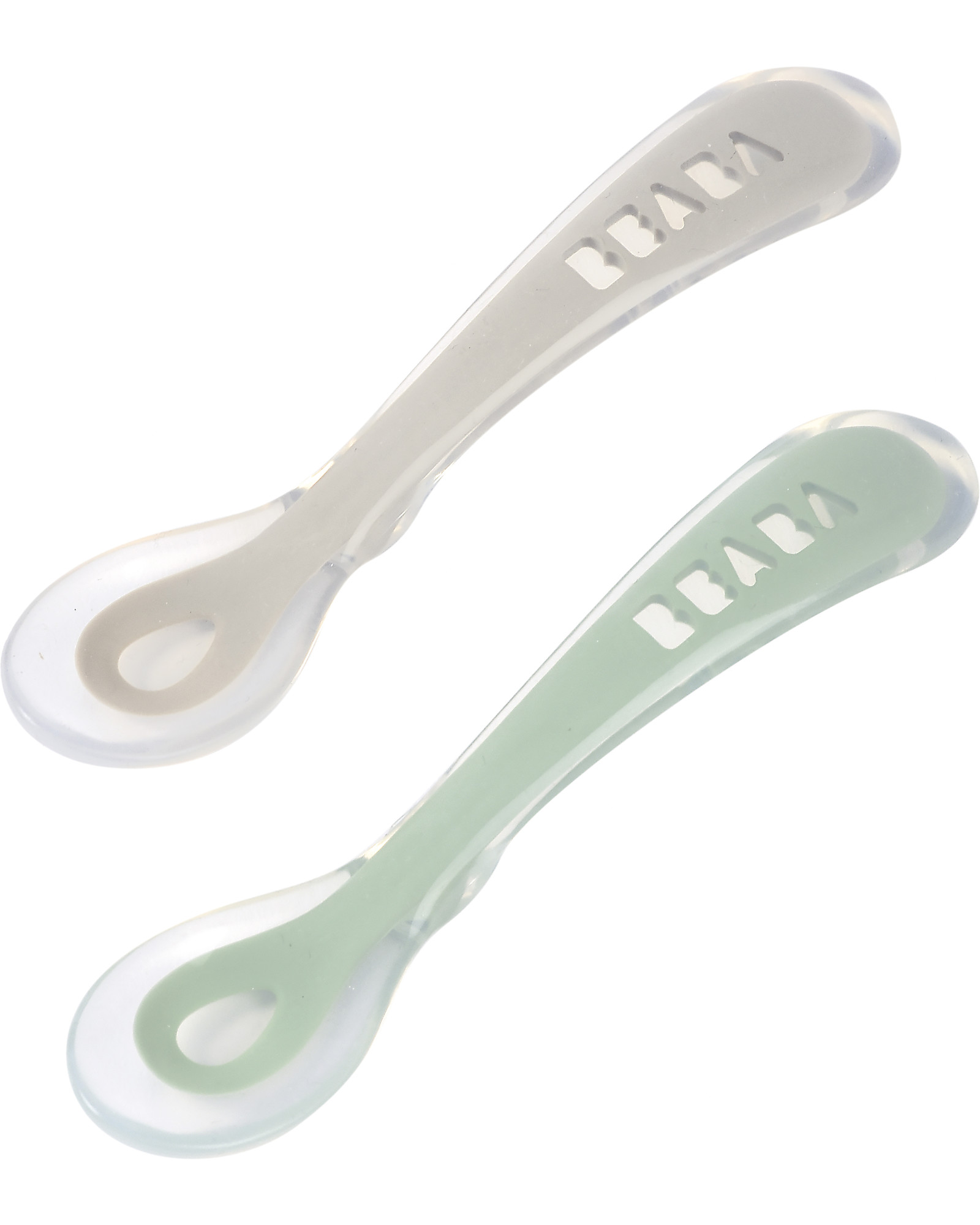 Beaba Baby's First Foods Silicone Spoons (Pack of 4) - Rain