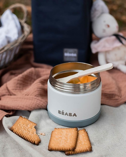Beaba Stainless Steel Insulated Food Jar, Insulated Food Container, Baby  Food Lunch Containers, Baby Food Containers, Hot Thermos Kids, 10 oz