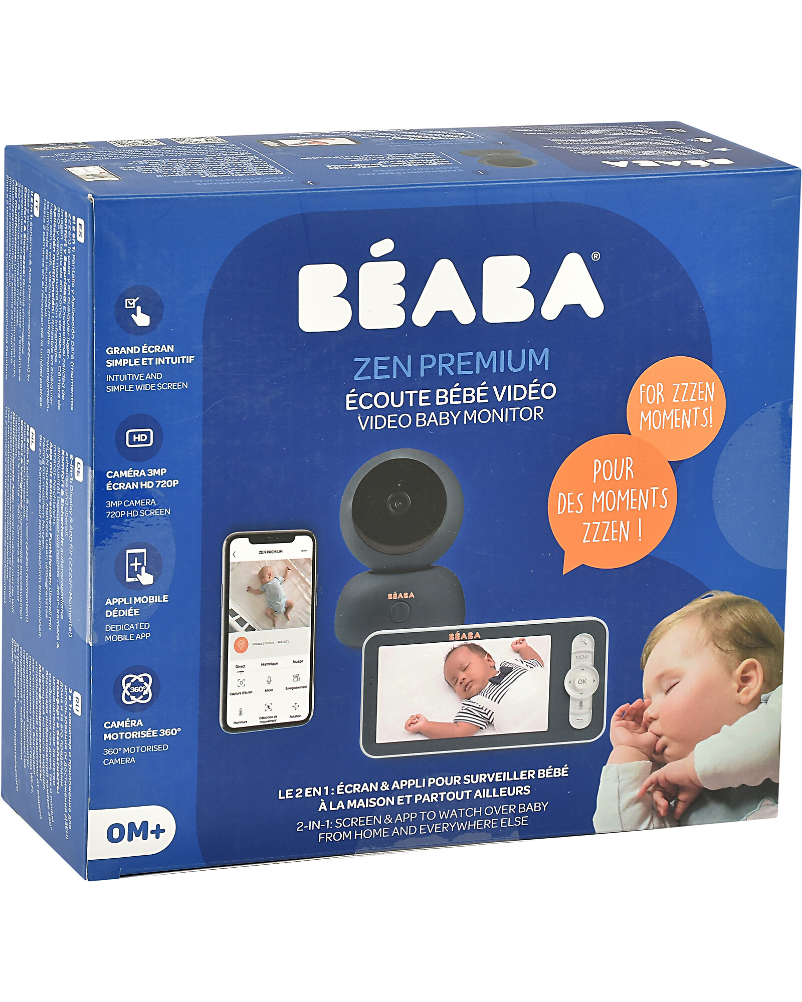 Béaba ZEN Connect Video Baby Monitor - White - Latest Generation Monitoring  System Available on Mobile Phone unisex (bambini)
