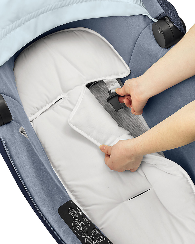 Bebe Confort Maxi Cosi Jade Carrycot Nomad Blue Up To 6 Months Isofix And R129 Compliant Unisex Bambini