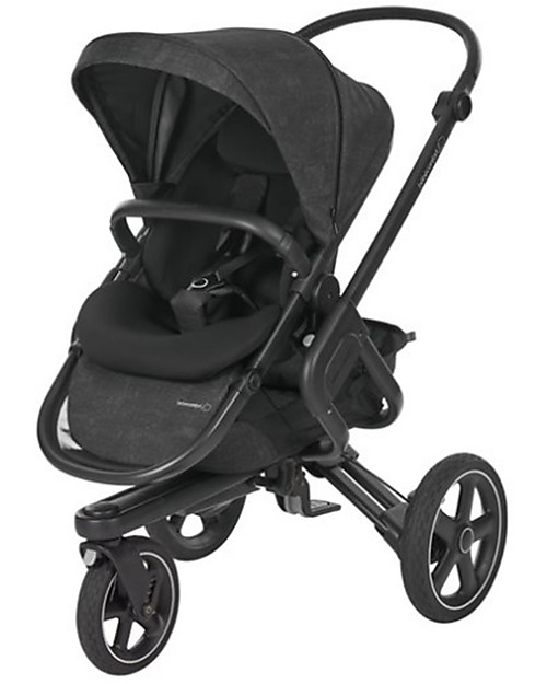 Bebe Confort Maxi Cosi Stroller Nova 3 Wheels Nomad Black Up To 3 5 Years Hands Free Folding Unisex Bambini