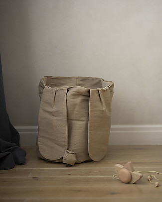 Babai Toys Bunny Toys Bag - Beige - 100% Cotton Toy Storage Boxes
