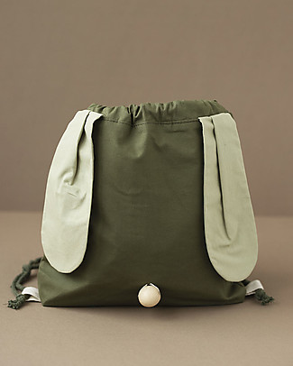 Babai Toys Cotton Rabbit Backpack - Khaki - Perfect for Kindergarten and for First Adventures Small Backpacks