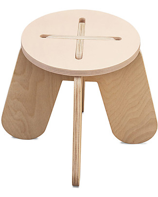 Babai Toys Montessori Wooden Cross Stool for Children - Pink - Stimulates the Autonomy and Imagination of your Child Chairs