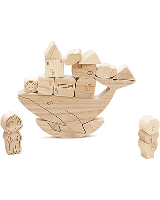 Babai Toys Wooden Balance Toy - Stories from the Sea - from 3 Years Aged - for Whole Family Wooden Stacking Toys