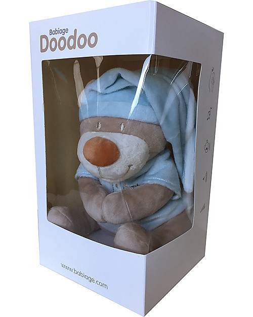 Babiage Babiage Doodoo Bear, Light Blue - Repeat the Womb Sound! Soft Toys