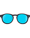 Babiators Blue Collection Sunglasses, The Agent - Black Keyhole/Polarized Dark Blue Lens - 100% UV Protection Sunglasses