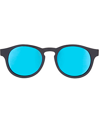 Babiators Blue Collection Sunglasses, The Agent - Black Keyhole/Polarized Dark Blue Lens - 100% UV Protection Sunglasses