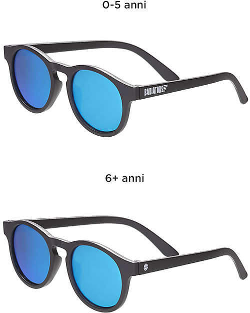 Babiators Blue Collection Sunglasses, The Agent - Black Keyhole/Polarized Dark Blue Lens - 100% UV Protection Sunglasses