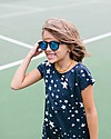 Babiators Blue Collection Sunglasses, The Agent - Black Keyhole/Polarized Dark Blue Lens - 100% UV Protection Sunglasses