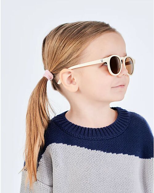 Babiators Keyhole Sunglasses - Sweet Cream - Amber Lens - 100% UV Protection Sunglasses