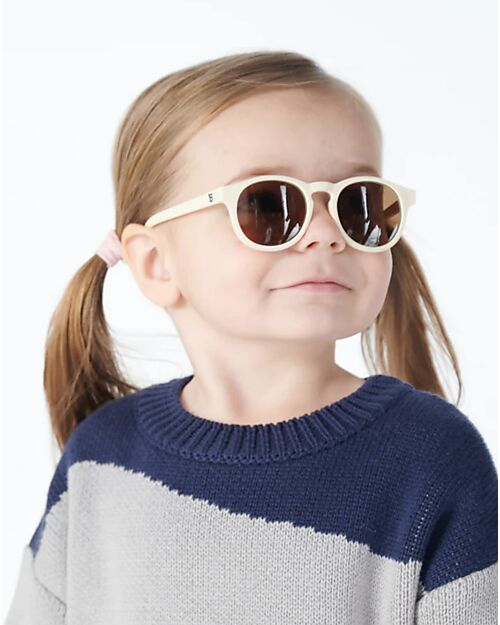 Babiators Keyhole Sunglasses - Sweet Cream - Amber Lens - 100% UV Protection Sunglasses