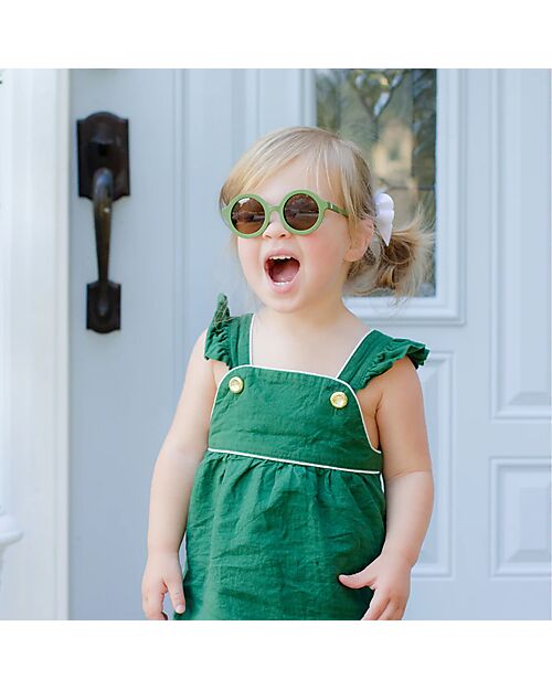 Babiators Round  Sunglassess - Wild Moss with Smoke Lenses - 100% UV Protection Sunglasses