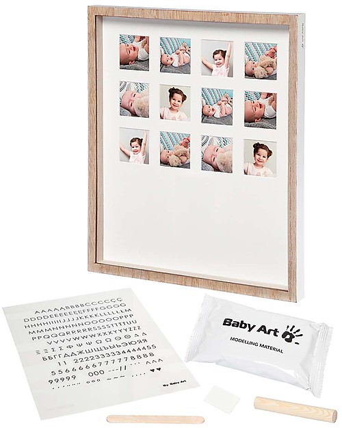 Baby Art Baby Art My Very First Year Photo Print Frame - Wooden Baby's First Albums