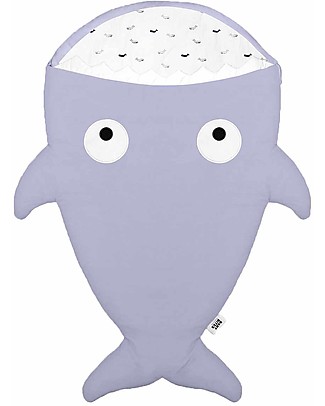Baby Bites Shark Footmuff for Babies - Light Blue - Organic Cotton Warm Sleeping Bags