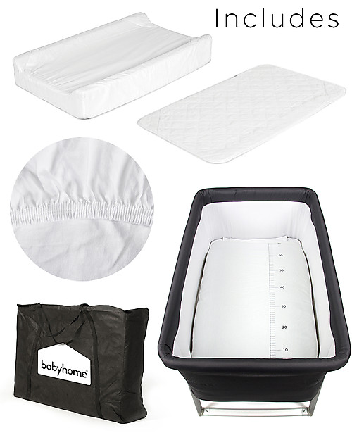 Baby Home Air Cot - Graphite - Super light, transportable  Also has wheels or can rock Travel Cots