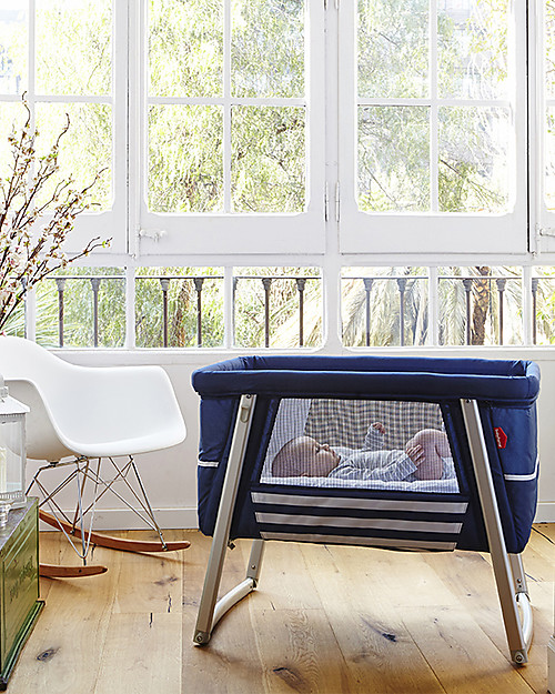 Baby Home Air Cot - Graphite - Super light, transportable  Also has wheels or can rock Travel Cots