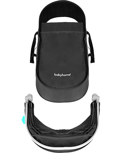 Baby Home Nest Kit for Baby Home Vida Stroller, Black/Silver - Lets you use your stroller from birth! Pram Systems