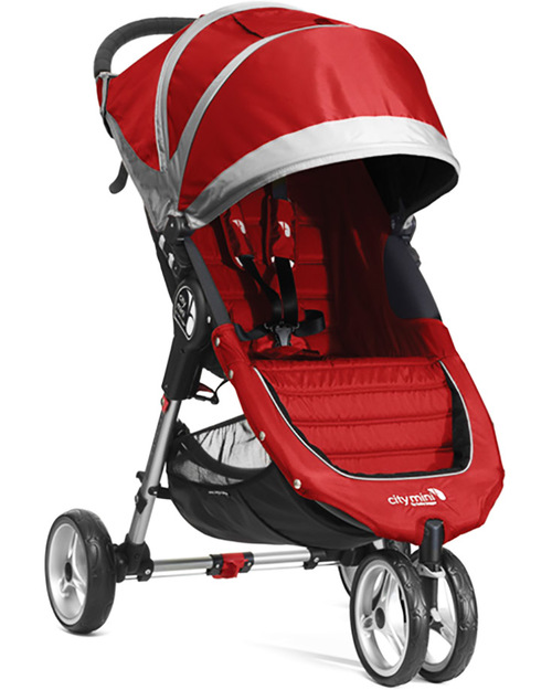 Baby Jogger City Mini™ 3 Baby Stroller - Crimson/Gray - Quick Fold Technology - For City Life! Lights Strollers