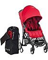 Baby Jogger City Mini™ Zip Baby Stroller - Red + Stroller Bag - 3D Fold Technology - For All Terrains! Lights Strollers