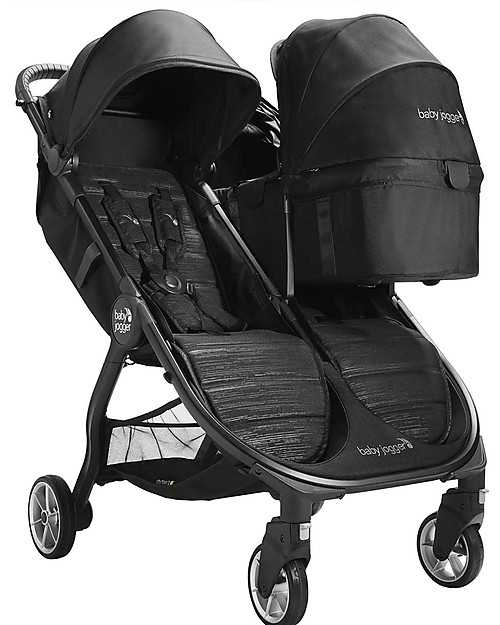 Baby Jogger City Tour2 Double Stroller Pitch Black Light and Compact unisex bambini