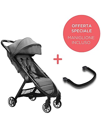 Baby Jogger City Tour2 Stroller - Shadow Grey - with Stroller Safety Handle - Lightweight, to Move Easily! Lights Strollers