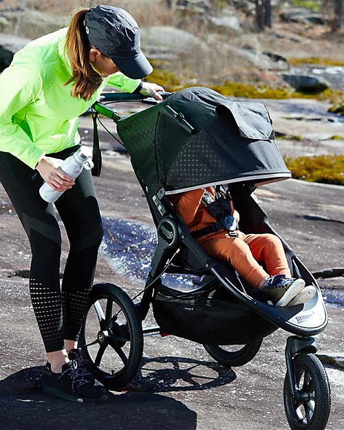 Baby Jogger Summit x3 Baby Stroller, Midnight Black - 3 wheels, now suitable for jogging! Pushchairs
