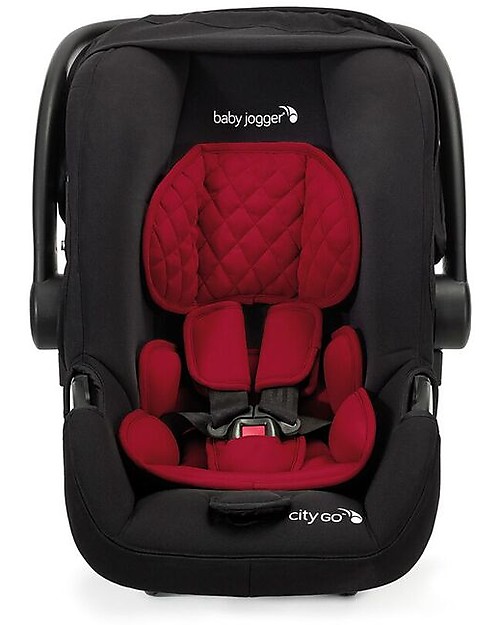 sokker psykologi Rejse Baby Jogger Travel System Trio City Elite Deluxe, Red - City Elite + Deluxe  Carry Cot + Handrail + City GO + Adapters unisex (bambini)
