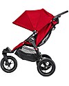 Baby Jogger Travel System Trio City Elite Deluxe, Red - City Elite + Deluxe Carry Cot + Handrail + City GO + Adapters Trio and Duo Strollers
