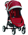 Baby Jogger Travel System Trio City Mini 4 Deluxe, Red - City Mini 4 + Deluxe Carry Cot + Handrail + Citi GO + Adapters Trio and Duo Strollers
