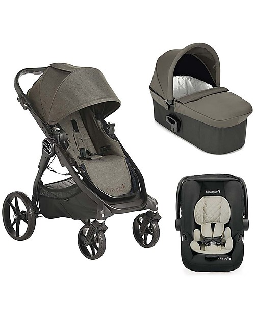Jogger System Trio City Premier Deluxe, Taupe - City Premier + Deluxe Carry Cot + + Citi GO + Adapters unisex (bambini)