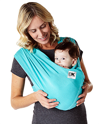 Baby K'tan Ergonomic Baby Carrier 5 in 1 Breeze Breathable, Teal - 100% cotton - Easy to wear, slips on like a t-shirt! Baby Slings