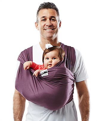 Baby K'tan Ergonomic Baby Carrier 5 in 1, Eggplant - 100% Cotton - Easy to wear, slips on like a t-shirt! Baby Slings