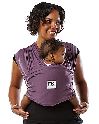 Baby K'tan Ergonomic Baby Carrier 5 in 1, Eggplant - 100% Cotton - Easy to wear, slips on like a t-shirt! Baby Slings