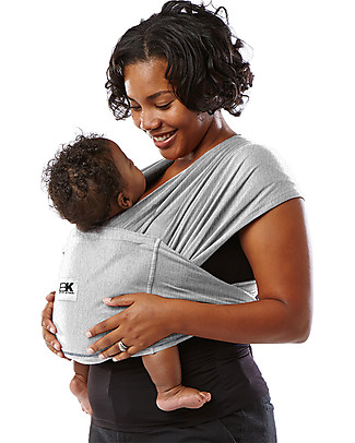 Baby K'tan Ergonomic Baby Carrier 5 in 1, Heather Grey - 100% cotton - Easy to wear, slips on like a t-shirt! Baby Slings