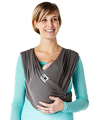 Baby K'tan OUTLET Ergonomic Baby Carrier 5 in 1 Breeze Breathable, Charcoal - 100% cotton - Easy to wear, slips on like a t-shirt! - Size XS - Showroom Sample Baby Slings