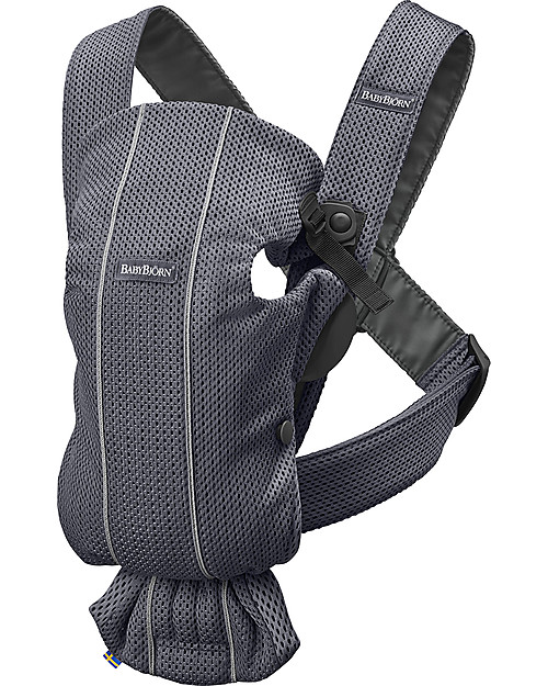 BabyBjörn Baby Carrier Mini 3D Mesh, Anthracite - Breathable, it Dries quickly! Baby Carriers