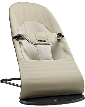 BabyBjörn Bouncer Balance Soft, Kaki + Beige - Up to 2 years, 100% cotton! Bouncers