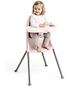 BabyBjörn Collapsible High Chair, Powder Pink/Grey - Safety Lock and Detachable Tray High Chairs