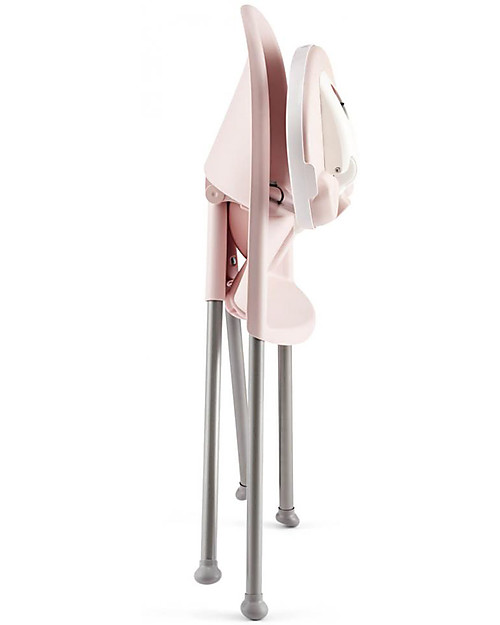 BabyBjörn Collapsible High Chair, Powder Pink/Grey - Safety Lock and Detachable Tray High Chairs