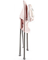 BabyBjörn Collapsible High Chair, Powder Pink/Grey - Safety Lock and Detachable Tray High Chairs