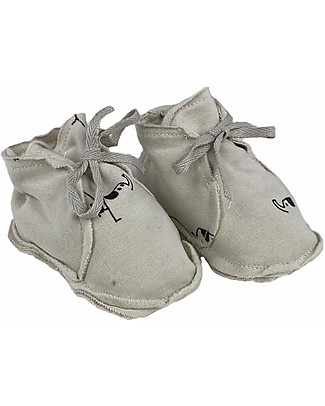 BabyClic Baby Booties - Elephants - Elasticated Organic Cotton Shoes