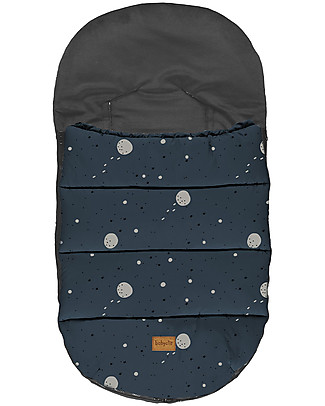 BabyClic City Universal Sleeping Bag for Stroller - Sky Azul - Black/Blue Footmuffs