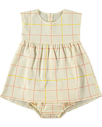 BabyClic Dress - Grid - 100% Organic Cotton Jersey Dresses_