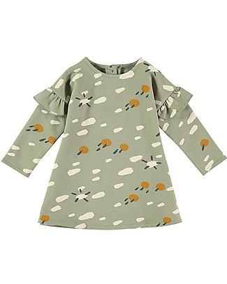 BabyClic Dress with Frills - What a Day - Elasticated Organic Cotton Dresses_