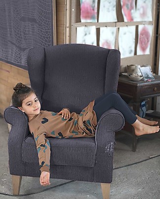 BabyClic Fleece Dress - Big Hearts - Elasticated Organic Cotton Dresses_